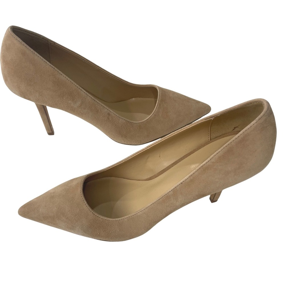 Ann Taylor Womens Tan Suede Pointed Toe Stiletto Pumps Sz 9 Neutral Retail $149
